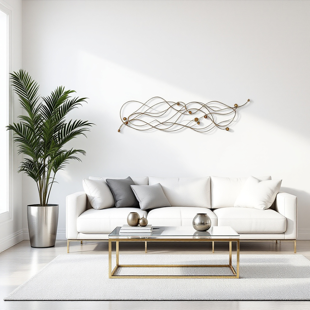 Adding Metal for a Modern Feng Shui Living Room(3)