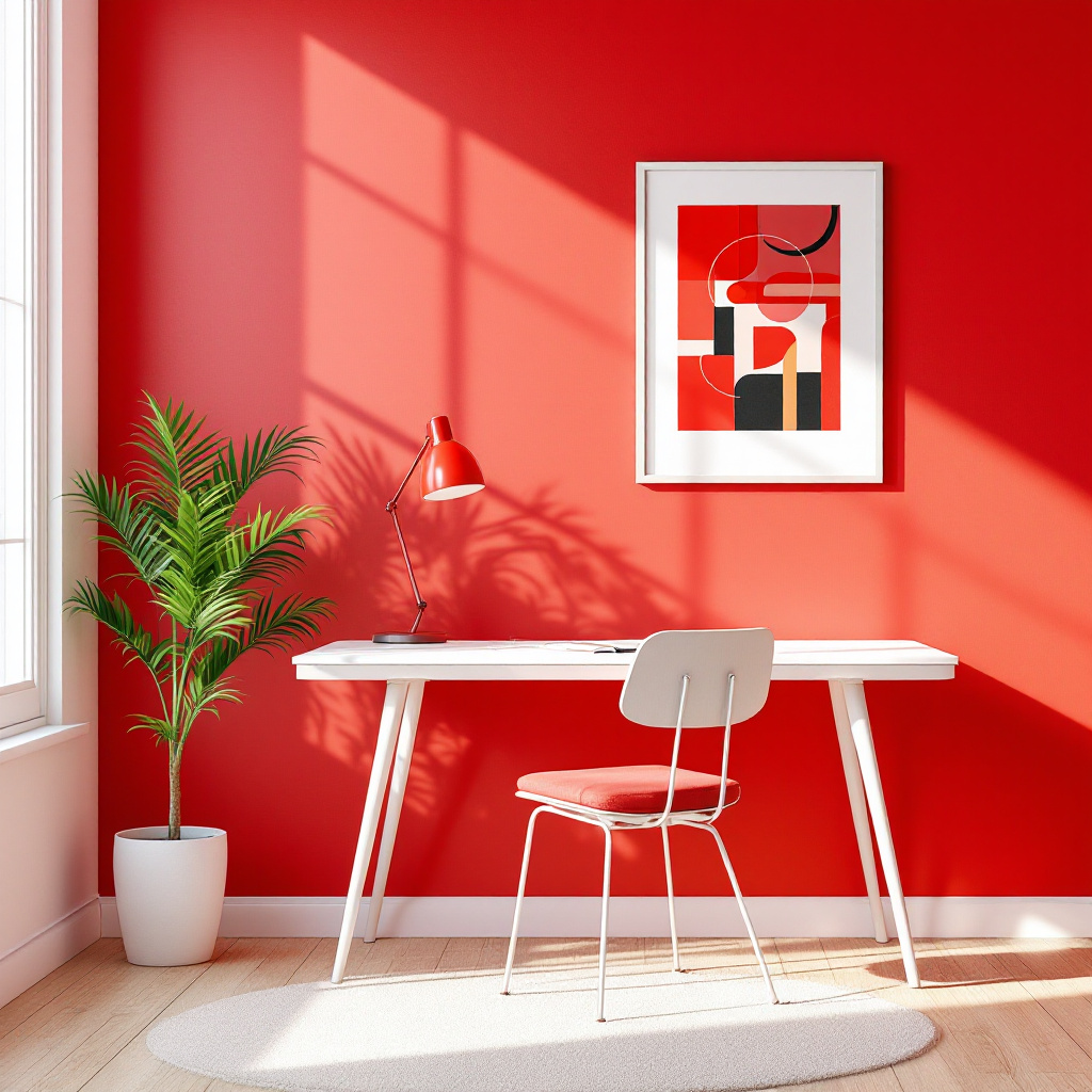 red study room