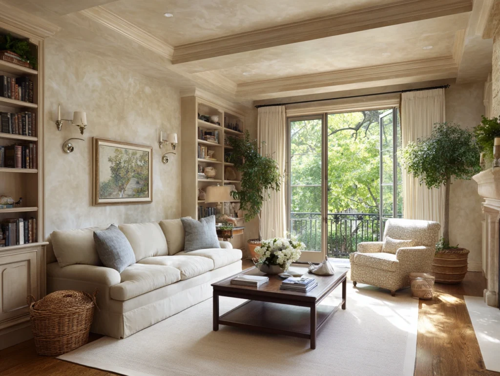 Elevate Your Living Room Decor: The Harmony of Venetian Plaster and Feng Shui