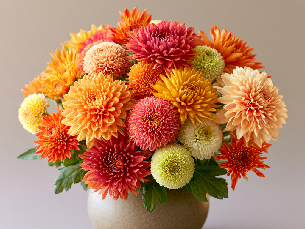  vibrant colors, chrysanthemums